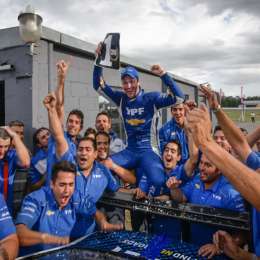 Los festejos del equipo Chevrolet