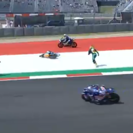 Rodrigo abandonó tras una caída múltiple