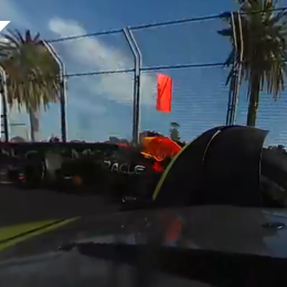 Hamilton vs. Pérez en una espectacular 360°