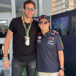 Del Potro, de visita en los boxes de Miami