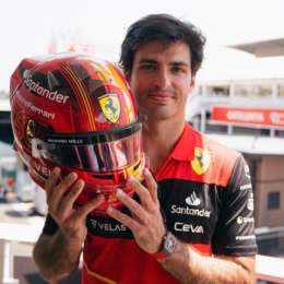 Sainz Jr. usará un casco especial en España