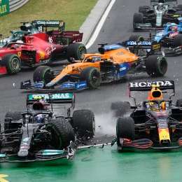 F1: un accidente multiple y una insólita victoria que marcó al GP de Hungría 2021