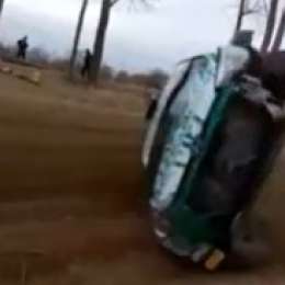 VIDEO: fuerte piña en el rally de la Vuelta de la Manzana