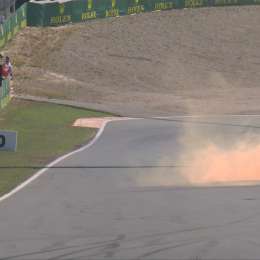 VIDEO: se identificó a quien tiró la bengala en la F1 y generó la bandera roja