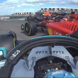 VIDEO: F1: la accidentada largada que terminó con la Ferrari de Sainz