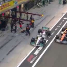 VIDEO: ¡Insólito! Russell y una salida de boxes "caótica" en el GP de Abu Dhabi