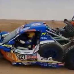 ¡A lo Traverso! Terminaron la etapa del Dakar en tres ruedas