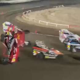 Espectacular vuelco de un campeón de midget en Bahía Blanca