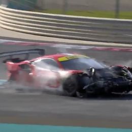 VIDEO: destruyó su Ferrari en un accidente durante las 4 Horas de Abu Dhabi