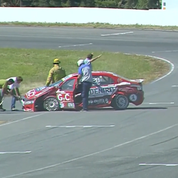 El insólito accidente de Garriz en la 3ra Serie del TN en Alta Gracia