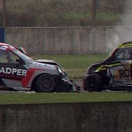 Fortísimo golpe lateral durante la final de la Clase 3 en Concordia