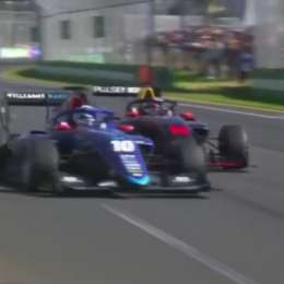 Colapinto hizo un maniobron para pasar a Montoya en Australia