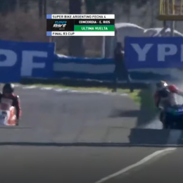 SBK Argentino en Concordia: ganó y se golpeó contra el paredón