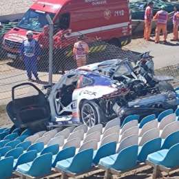 Así fue el impresionante accidente que terminó con un Porsche en la tribuna de Portimão
