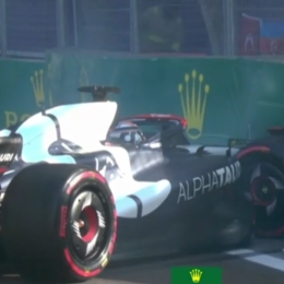 F1: el accidente que causó la bandera roja en la clasificación en Baku