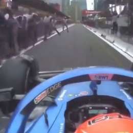 F1: el momento que casi provoca una tragedia en el GP de Azerbaiyan