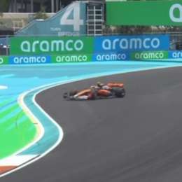 F1: Lando Norris hizo una salvada increíble y evitó pegarle al paredón en Miami