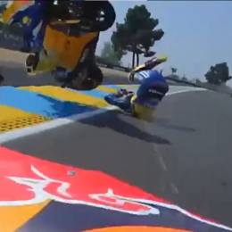 VIDEO: impactante caída durante la carrera de Moto2 en Le Mans