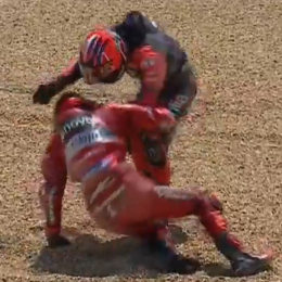 MotoGP: toque, caída y empujones en el Gran Premio de Francia