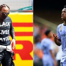 "Estoy contigo": Lewis Hamilton apoyó a Vinicius Jr. luego de los gritos racistas