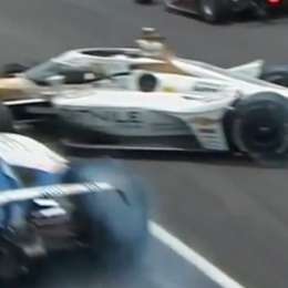 Indy500: insólito golpe en boxes entre Palou y Veekay