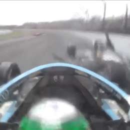 Indy500: Agustín Canapino se golpeó a pocas vueltas para el final