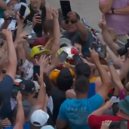 VIDEO: el alocado festejo de Newgarden entre los fans tras ganar Indy 500
