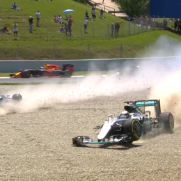 TBT: F1: el toque entre Hamilton y Rosberg en España