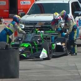 IndyCar: ¡Buscando el límite! Canapino se pasó de largo cuando arriesgo en una curva
