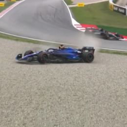 F1: la pista húmeda provocó varios despistes en la clasificación en Barcelona