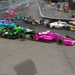 IndyCar: el aparatoso accidente del compañero de Agustín Canapino en Detroit
