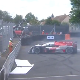 El accidente que perjudicó la carrera del Toyota #8 en las 24hs de Le Mans