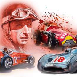 Muestra homenaje a Juan Manuel Fangio