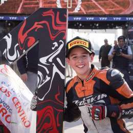 Benjamín Peralta, el niño de 12 años que logró su primer triunfo en el Superbike Argentino