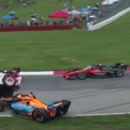 IndyCar: ¡Zafó Canapino! Accidentado comienzo de la carrera en Mid-Ohio