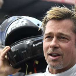 Tres pilotos de la F1 se sacaron una foto con Brad Pitt en Silverstone