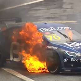 Fuerte incendio en la segunda final del Stock Car