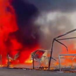 ¡Terrible! Un incendio destruyó el auto de Loeb en el Mundial de Rallycross