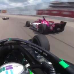 IndyCar: Canapino hizo una maniobra audaz con los neumático fríos en Iowa