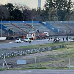 Comenzaron los arreglos en la curva 1 del autódromo de Buenos Aires