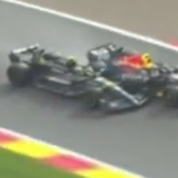 F1: ¡Áspero! el duelo entre Hamilton y Pérez que provocó la sanción al británico