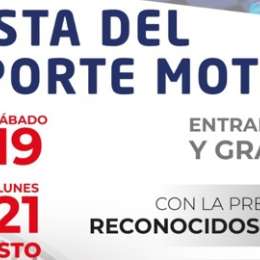 Ortelli, De Benedictis, Hang y Zanatta, en la Fiesta del Deporte Motor de San Vicente