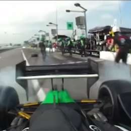 IndyCar: así fue el encontronazo de Canapino con Malukas desde la cámara on board