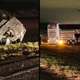 Tres personas murieron por un choque entre un micro y un auto en San Miguel del Monte