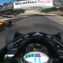 IndyCar: Canapino intentó aprovechar un error de Grosjean en Laguna Seca