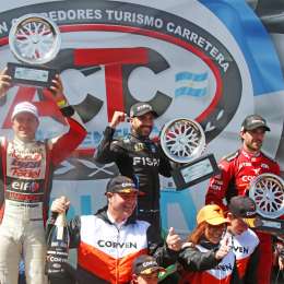 TC: ¡El viento no dio tregua! la ACTC tuvo que improvisar el podio en San Luis