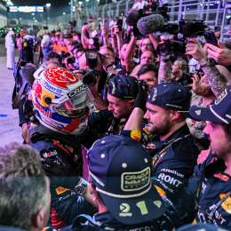 F1: el festejo de Verstappen y Red Bull tras lograr el tricampeonato en Qatar