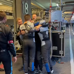El festejo de Siebert y su equipo tras coronarse campeón en la ELMS