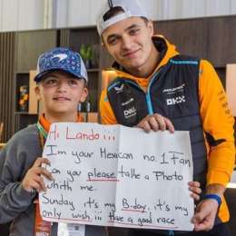 F1: Norris y el tierno momento junto a un pequeño fan en México