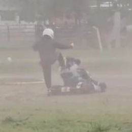 ¡Repudiable! Un piloto de karting desmayó a trompadas y piñas a otro rival en una carrera